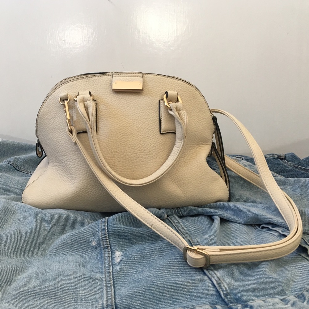 Cream over the shoulder bag
